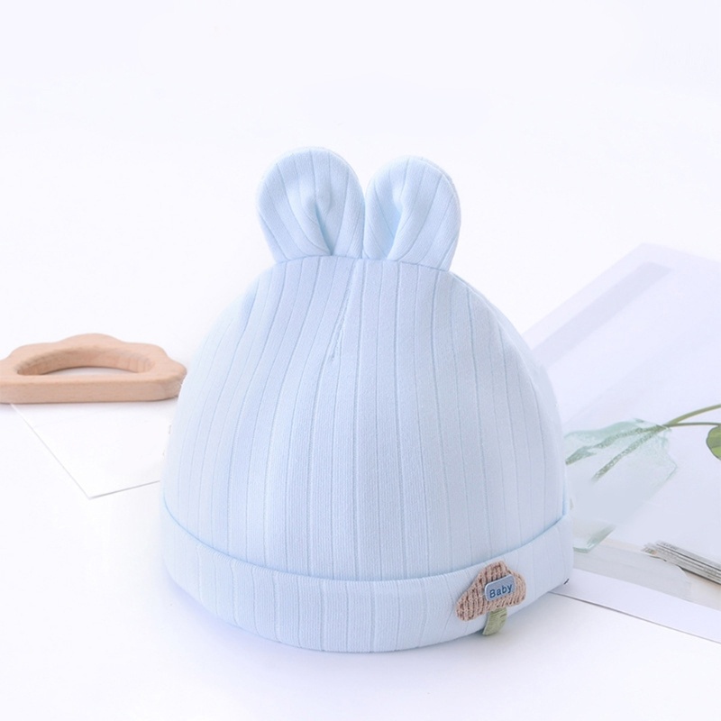 Dasbsug Mũ beanie trẻ sơ sinh sành điệu 0-6M Bé trai Bé gái Bonnet ấm áp Mũ mềm mại thoáng khí cho bé