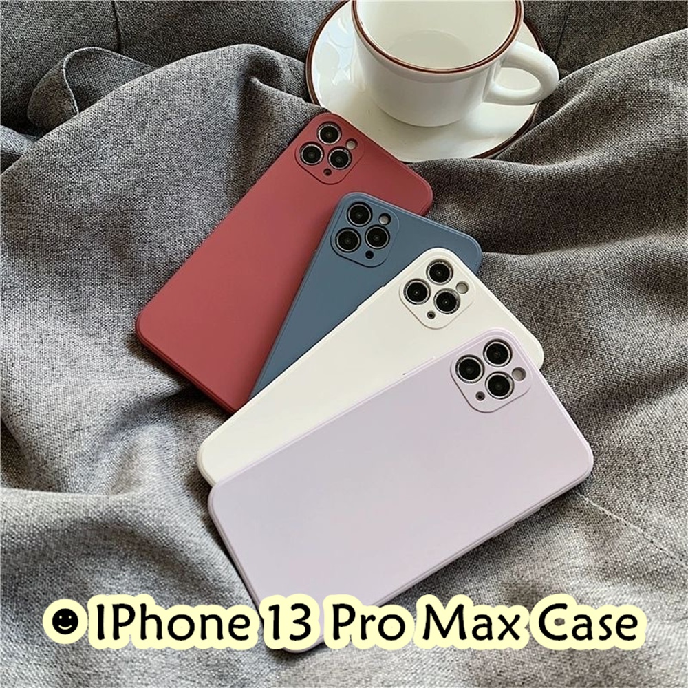 [Ngôi sao tương lai] Dành cho IPhone 13 Pro Max Ốp lưng silicon Full Case Vỏ điện thoại màu trơn cổ điển Vỏ chống bụi bẩn