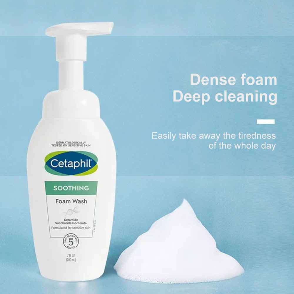 Cetaphil Soothing Foam Wash 210ml For Dry To Normal, Sensitive Skin