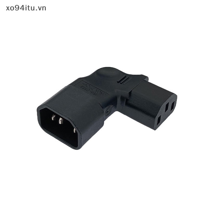 Xoitu Đầu Nối Chuyển Đổi Nguồn Điện 10a 3pin iec 90 Độ iec 320 c14 male Sang c13 female ac Cho lcd led wall vn