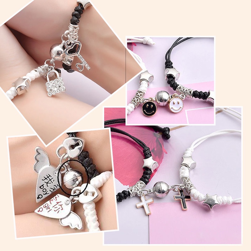 Set 2 Vòng Tay Dạ Quang Có Thể Điều Chỉnh Thời Trang Cho Cặp Đôi