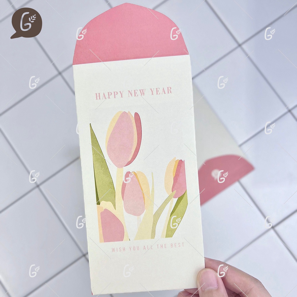 Bao lì xì tết 2025 Gác Xép Kraft Nhật hoa văn họa tiết vintage - Mã GX021