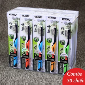 Hộp 30 cái Bàn Chải Đánh Răng Than Tre Hoạt Tính Bossi Hàn Quốc: GiaDungAnhThu