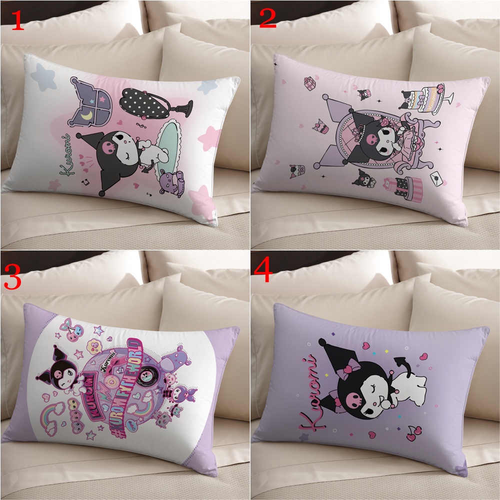 Sanrio Vỏ Gối polyester Hình Chữ Nhật In Họa Tiết Hoạt Hình kuromi Dễ Thương Trang Trí Nhà Cửa (Không Kèm Lõi)