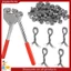 100 Chiếc Vòng Chì Niêm Phong Đậu Đường Kính 8mm, 100 Chiếc Dây Thép, 1 Chiếc Niêm Phong Crimper Với Tay Cầm Phủ Nhựa Đỏ Bộ Con Dấu Chì