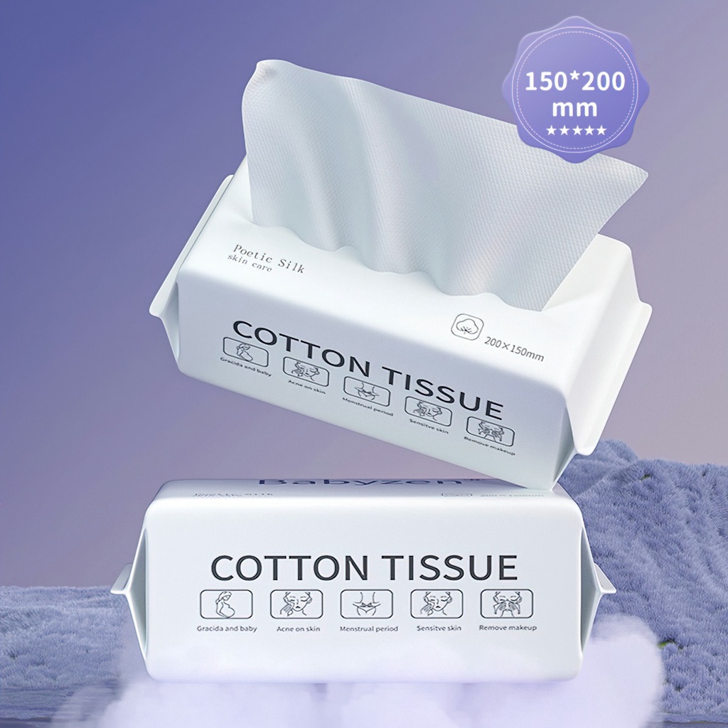 50/100 tờ khăn mặt dùng 1 lần Khăn lau mặt khô đa năng khăn lau khô dùng một lần khăn ướt tẩy trang Khăn mềm dày