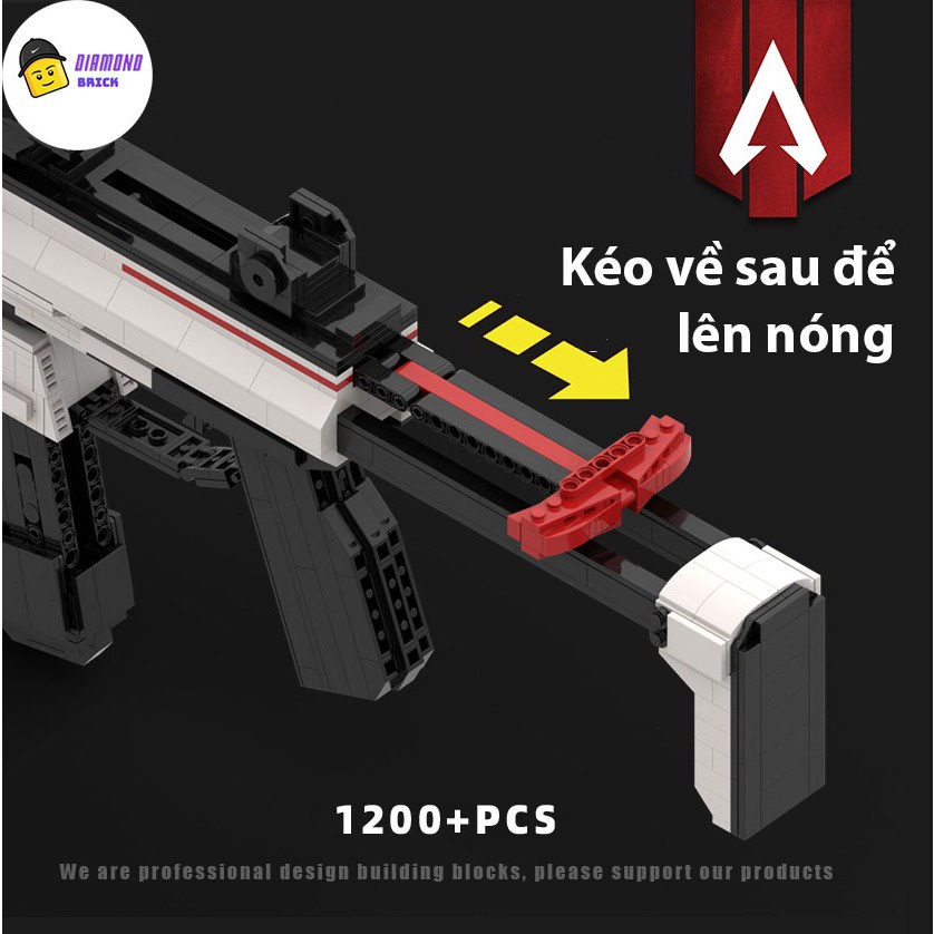 Đồ Chơi Lắp Ráp Kiểu LEGO Mockevin Brick Moc Mô Hình Súng Volt SMG Apex ...