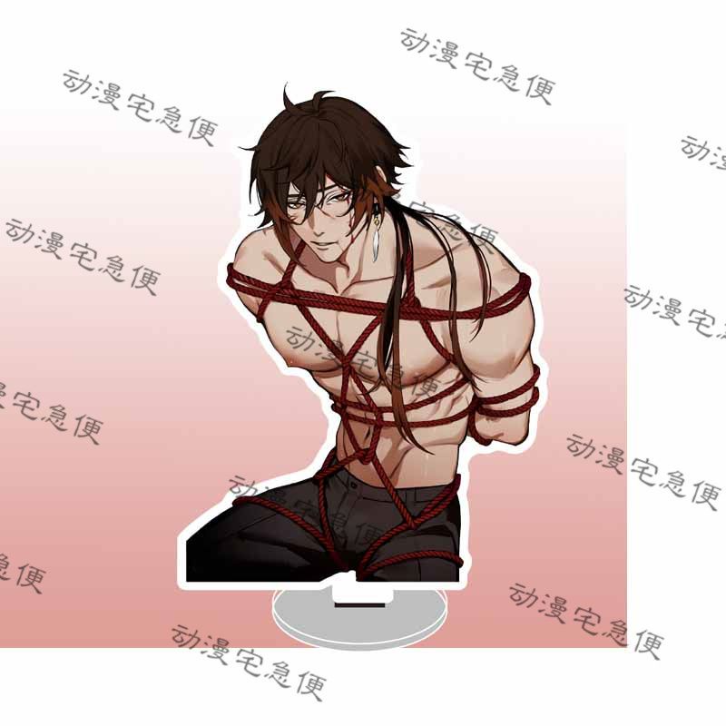 Mô hình Standee Tartaglia Diluc Xiao Earphone Wire Winder Acrylic Stand Genshin Impact Anime decor góc
