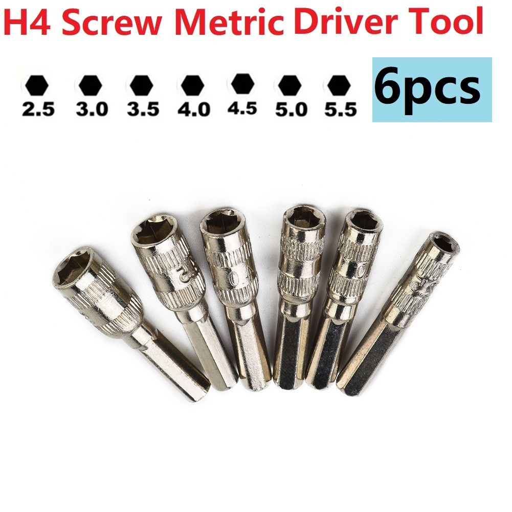 Dụng Cụ Tua Vít Lục Giác 6 Trong 1 2.5 / 3 / 3.5 / 4 / 4.5 / 5mm h4 Chuyên Dụng