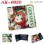 HT3 Genshin Tác Động Ganyu Hu Tao Hoạt Hình anime Da PU Ví Ngắn Nam Túi Xách Sinh Viên Đa Khe Cắm Thẻ Túi TH3