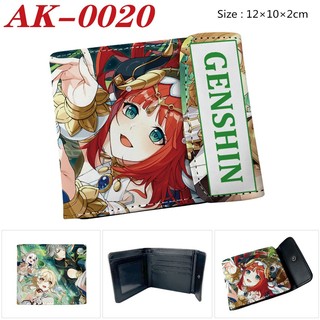 YT2 Genshin Impact Ganyu Hu Tao Phim Hoạt Hình anime Da PU Ví Ngắn Nam Túi Xách Sinh Viên Đa Khe Cắm Thẻ Túi TY2