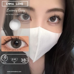 Kính áp tròng Lucency Gray | Lens Xám Khói Vân Tia | Emma Lens