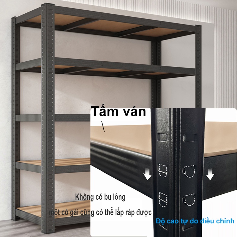 SUNNY Kệ Sắt V Lỗ Đa Năng 3/4/5/6 Tầng 2 màu Kệ Sắt Vận chuyển trong vòng 24 giờ（Chịu được 400kg）