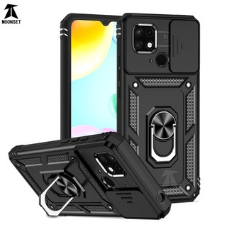 Dành Cho Redmi 10C 12C 10A 11A 9A 9C POCO C40 Ốp Lưng Có Trượt Camera Chống Rơi Hạng Nặng Bảo Vệ Xoay Vòng Chân Đế Mỏng Vỏ Điện Thoại