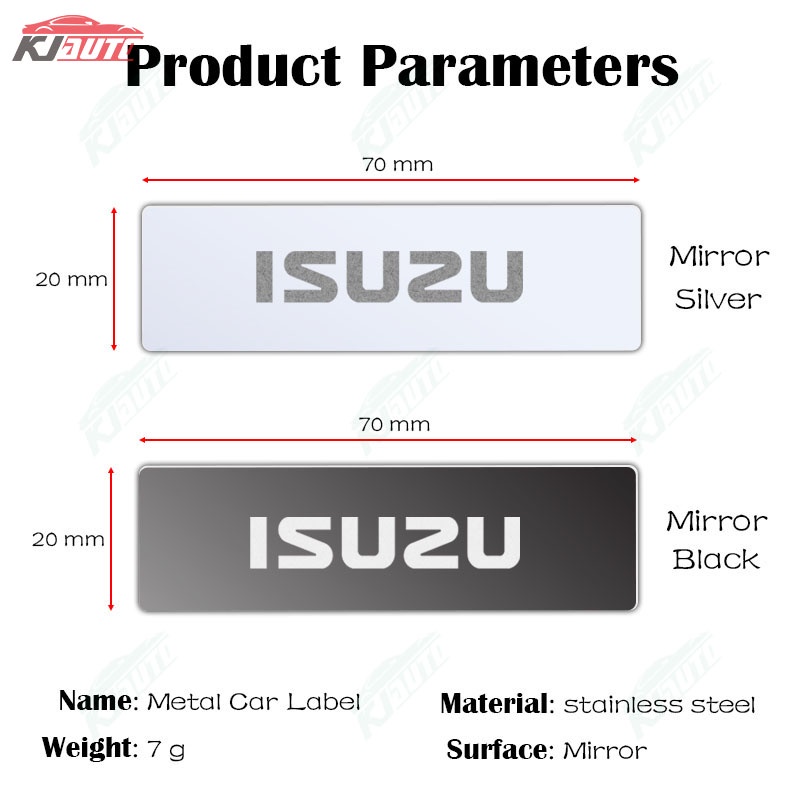 Nhãn Dán logo isuzu 3d Bằng Kim Loại Tráng Gương Trang Trí Xe Hơi elf Trax d-max mu-x trucks