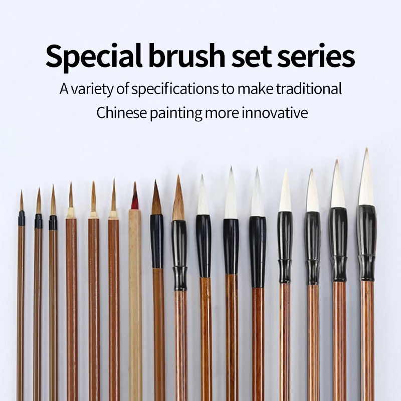 Angel Mark 2024 Mới 6 / 9 / 12 / 16 Chiếc Tóc Sói Trung Quốc Bàn Chải Thư Pháp Tranh Thực Hành Viết