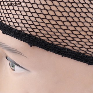 Airspecutin Lưới Đen Mái Vòm Thoáng Khí Không Keo Co Giãn Spandex Tóc Dệt Để Làm Tóc Giả EN