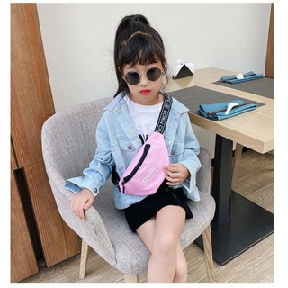 NECKLACEMASK Túi đeo chéo in hình hoạt hình, túi đựng đồ ăn nhẹ giải trí, gói thắt lưng, túi đeo vai bé gái bé trai