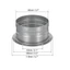 NOTE1 Ống nối mặt bích, Ống thẳng kim loại sắt mạ kẽm 3 / 4 / 5 / 6 / 8 inch, Ống xả phòng tắm sưởi ấm Hệ thống HVAC thông gió làm mát