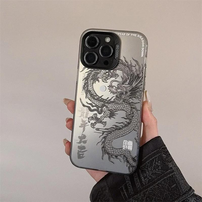Ốp Điện Thoại Cứng Màu Gradient Họa Tiết Rồng Hoạt Hình Cho Samsung Galaxy S20 S21 S22 S23 S24 Plus Ultra S20FE FE