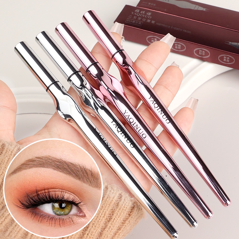 Bút Kẻ Lông Mày Dạng Lỏng 2 Ngòi Siêu Mỏng Tiện Dụng ​Bút Kẻ Lông Mày Dạng Phẩy Sợi Chất Lượng Cao ​Bút Chì Kẻ Lông Mày Màu Đen / Nâu Tự Nhiên ​Phấn Mắt Trang Điểm Lâu Trôi Chống Thấm Nước