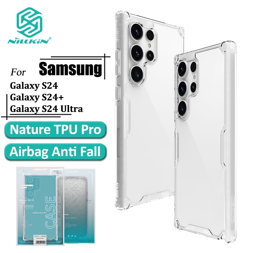 Ảnh Ốp Điện Thoại Nillkin Bằng TPU Mềm Trong Suốt Siêu Mỏng Có Túi Khí Chống Sốc Cho Samsung S24 Ultra S24 + S24 1