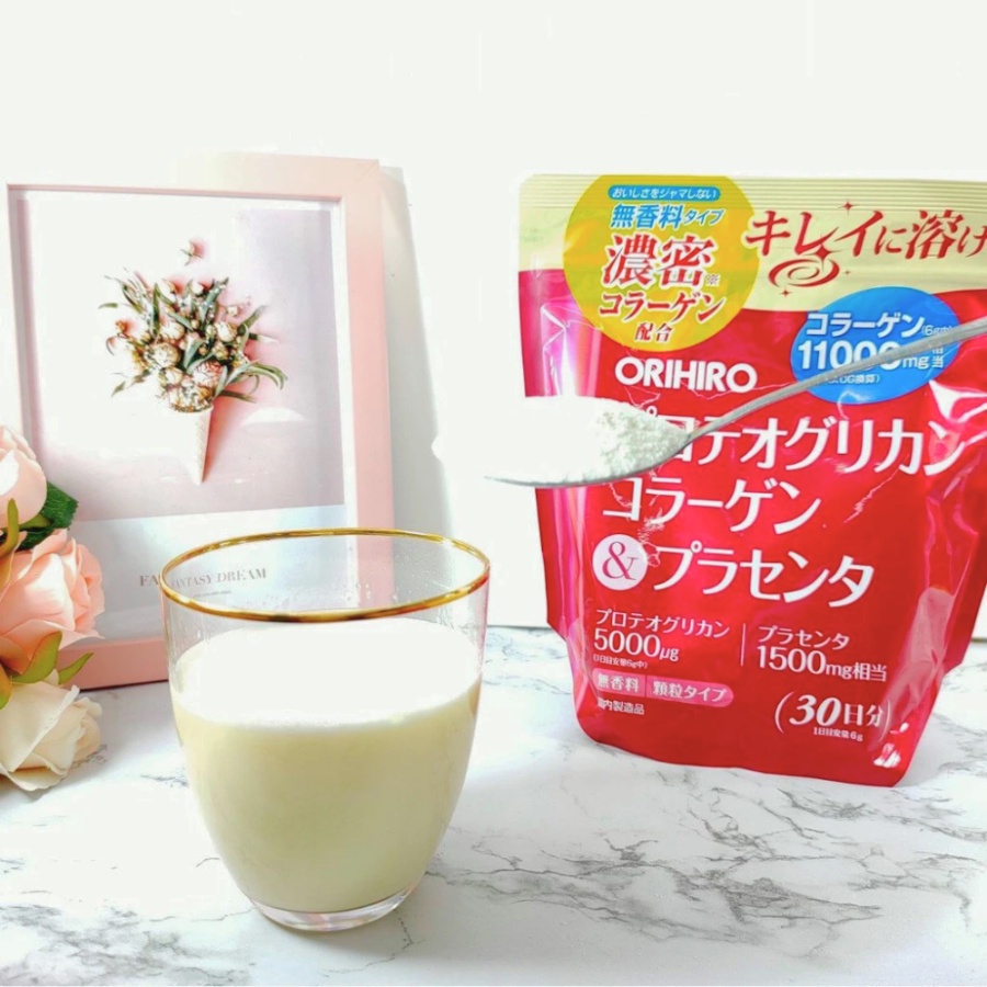 Bột Collagen Proteoglycan nhau thai heo 11000mg Orihiro bổ sung collagen  túi 180gram- Miso Hàng Nhật Nội Địa | Shopee Việt Nam