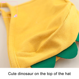 Mũ Cotton Unisex Hình Khủng Long Đáng Yêu Cho Bé
