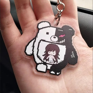 Móc khóa Danganronpa Pixel – Có Komaeda, Ouma, Nanami, Junko, v.v. – Móc khóa Anime, Móc khóa bền, Mặt dây chuyề