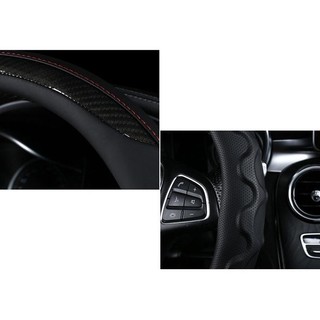 Bọc vô lăng ô tô  huyn.dai I10,Santafe,Accent,Kona,Tucson,Creta,Getz-VÂN RỒNG CARBON cao cấp