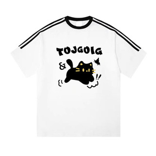 HIIXIIVI Mới 100% Cotton Unisex Áo Thun Nữ Tay Ngắn Nam Nữ Baggy Cổ Tròn Rời In Độc Đáo Cặp Đôi Tee