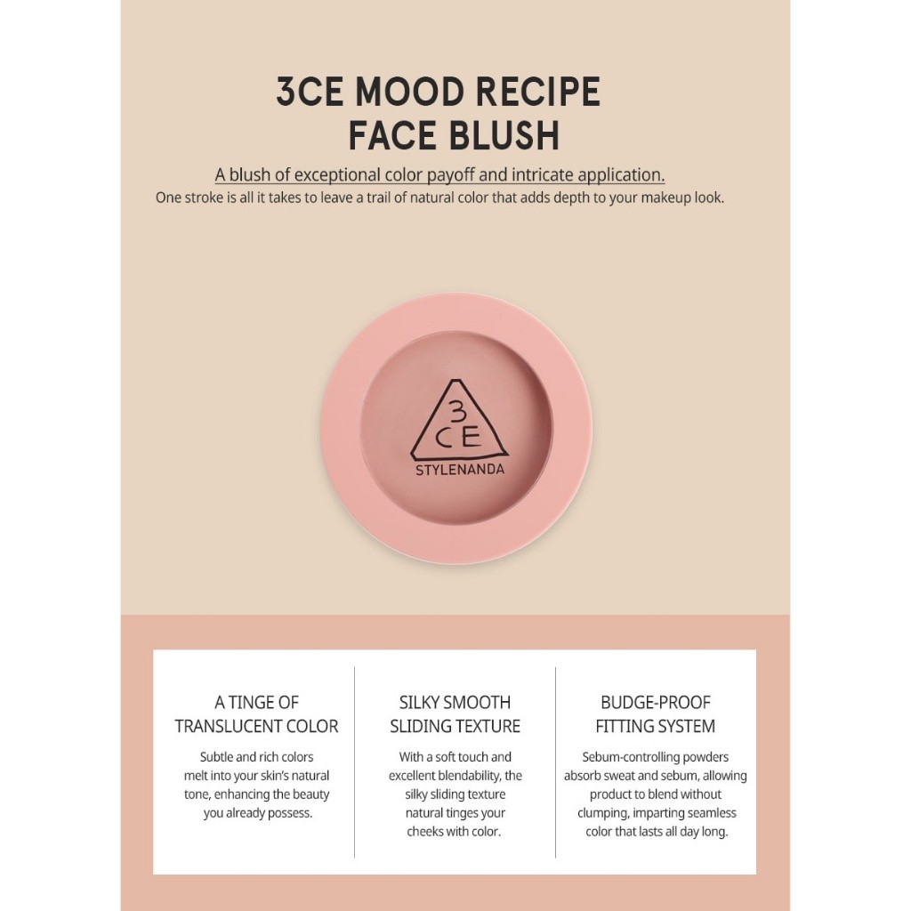Phấn Má Hồng Mịn Lì 3CE Face Blush 5.5g