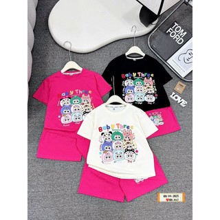 30-45kg Bộ cotton bany three dinosaur size đại HN cho bé gái