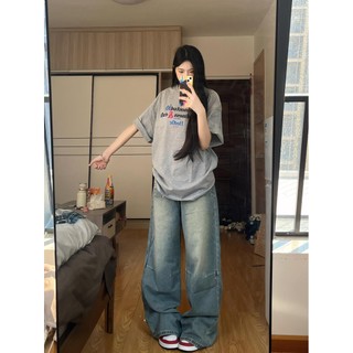 Hiixiivi 2025 Quần Áo Thời Trang Mới 100% Cotton Áo Thun Quá Khổ Nam / Nữ Cổ Rộng In Hình Tròn Tee OOTD Độc Đáo Nhân Quả Áo