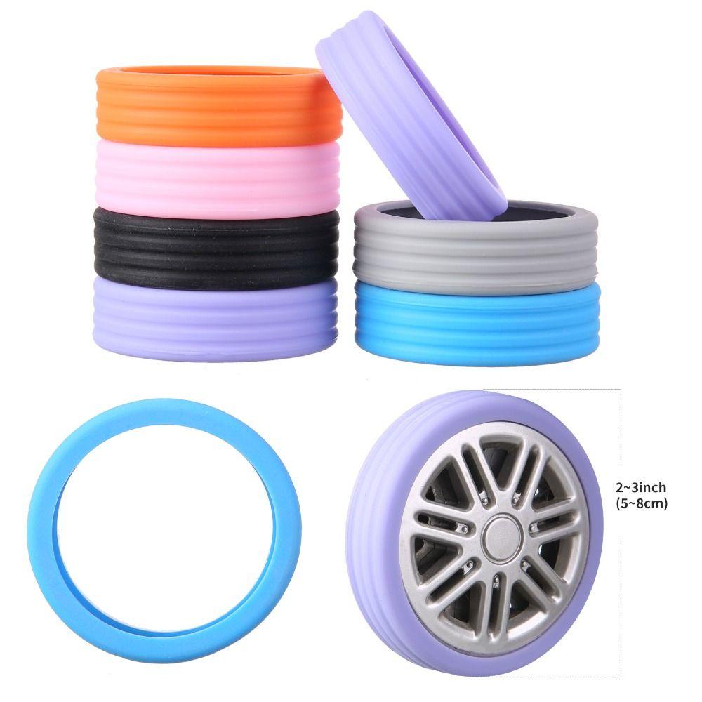 [COD] MINIMALY 4/8 Cái/bộ Bảo vệ bánh xe hành lý Silicone âm thanh im lặng Giảm ồn vali du lịch