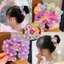Lưới tóc hoa DARON, Lưới ngọc trai trẻ em Bun Net, Hạt phong cách Hàn Quốc vô hình Công cụ tạo kiểu tóc Ballet Bun Snood Party