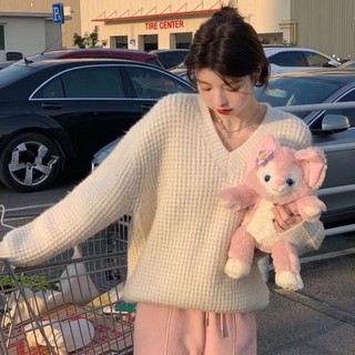 áo sweater Áo Len Dài Tay Form Rộng Thiết Kế Mới Thời Trang Mùa Thu Đông Theo Phong Cách Hàn Quốc áo len dài tay form rộng