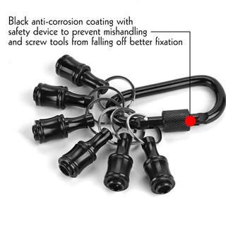 POCKETN 6Pack 1 / 4 "Chuôi lục giác, Bộ phận dụng cụ khoan điện Giá đỡ mũi tuốc nơ vít, Chuyển đổi chất lượng cao Thanh mở rộng phát hành nhanh đa chức năng ngoài trời