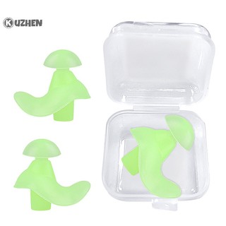 Kuzhen Bộ Nút Bịt Tai Bằng Silicon Dẻo Chống Thấm Nước Kết Cấu Siêu Bền Dùng Khi Bơi Lội