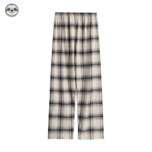 Quần Pijama Vải flannel / cotton Kẻ Sọc Caro Phong Cách muji Nhật Bản Mặc Ở Nhà / Ngoài Trời Cho Nam Và Nữ