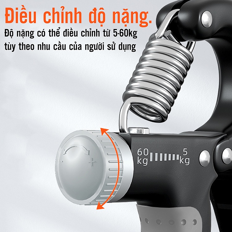 Mô tả BG- COMBO Kìm Tập Cơ Tay,Kìm Bóp Tay Dụng Cụ Tập Gym Tại Nhà Điều Chỉnh Lực Có Đếm - 4