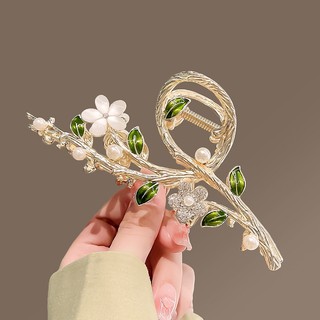 Kẹp Cài Áo Hình Hoa Đính Đá Mắt Mèo Thời Trang Thanh Lịch Cao Cấp