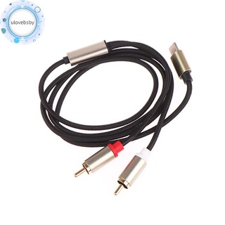 Ulovebsby Loại C Sang Cáp Âm Thanh 2 Bộ Chuyển Đổi Dây Aux USB C Dây Âm Thanh Cho Laptop Điện Thoại Di Động Loa Khuếch Đại Âm Thanh Cáp Khuếch Đại 1 Mét VN