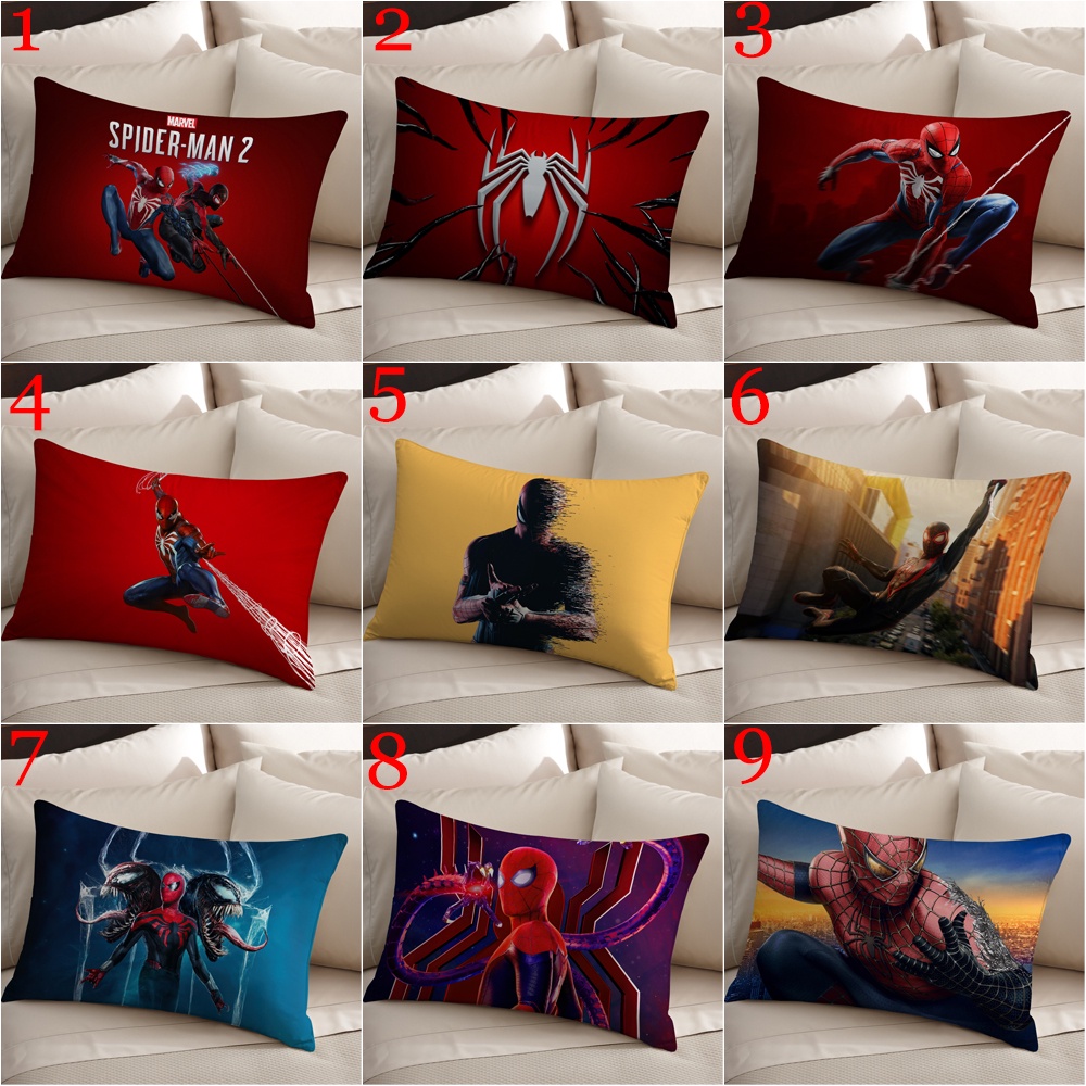 Marvel Vỏ Gối polyester Hình Người Nhện 2 Mặt Trang Trí Nhà Cửa