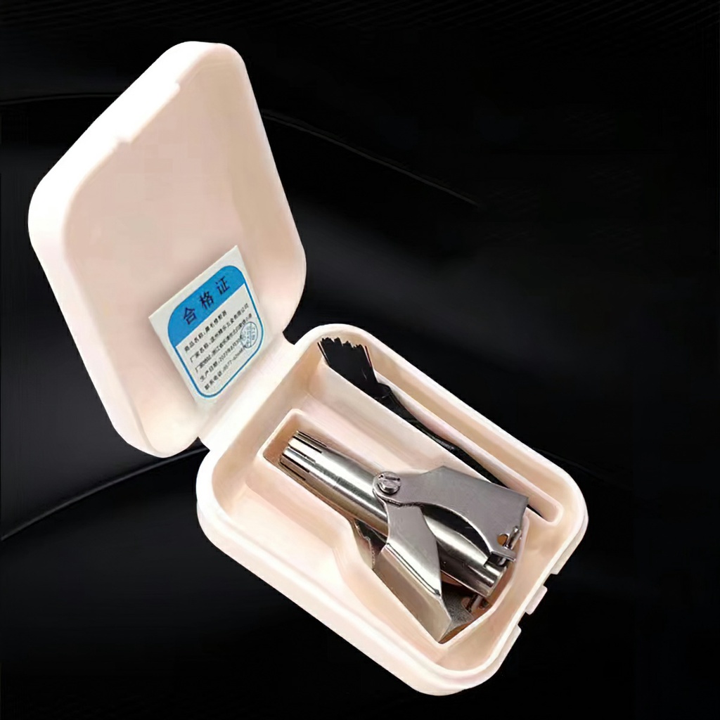 Máy Tỉa Lông Mũi Inox Không Gỉ Đầu Tròn Không Dùng Pin Có Thể Rửa Sạch