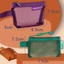 Túi lưới du lịch EBINLANDS, Túi vệ sinh lưới Nylon Mini, Ví lưới vải tam giác có thể tái sử dụng