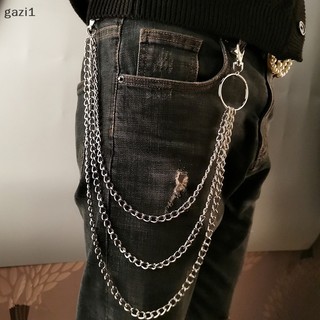 [Gzi1] Móc Khóa Dây Xích Kim Loại Dài 1 / 2 / 3 Lớp Gắn Thắt Lưng Quần Phong Cách punk