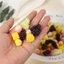 FUJIOU Bóp Đồ Chơi Cảm Giác, Nho Fidget Đồ Chơi Bóp Đào Đồ Chơi, Ngô Nhân Tạo Mini Giả Vờ Chơi Mô Phỏng Trái Cây Mô Hình Cậu Bé