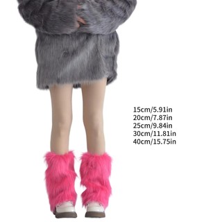 Hum Phụ Nữ Lông Thú Giữ Ấm Chân Mùa Đông Lông Dài Boot Cuffs Fuzzy Che Giày Trang Phục Dự Tiệc Cho Ngày Lễ Lễ Hội Biểu Diễn