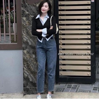 Áo Sơ Mi Big sze Nữ Phối Kẻ Cách Điệu Dễ Thương Vải Nỉ Tăm Mix Sơ Mi Cho Các Nàng Chubby Trẻ Trung SM141 +SM185